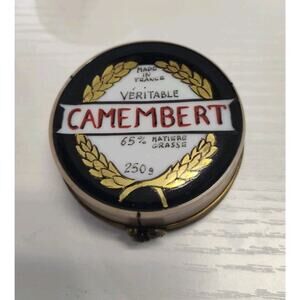 Limoges Peint Main France Camembert Cheese Trinket Box Does No Cheese Wheel VTG